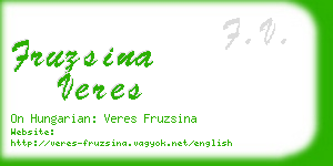 fruzsina veres business card